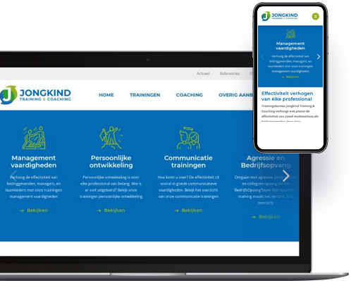 De nieuwe website van Jongkind Training en Coaching
