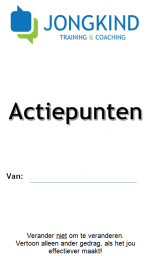 Actiepunten in de training of coaching opgeschreven