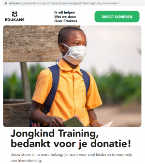 Donatie 2021 2022 Stichting Edukans